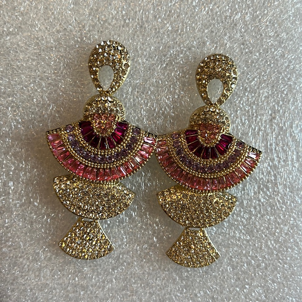 Vintage Baroque Style Geometric Drop Earrings
